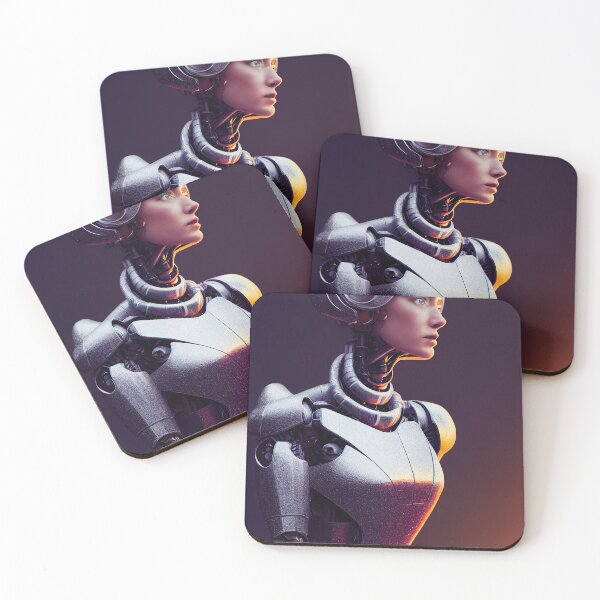 Item preview, Portrait of Futuristic Robot Girl designed and sold by Dreaming Pixels.