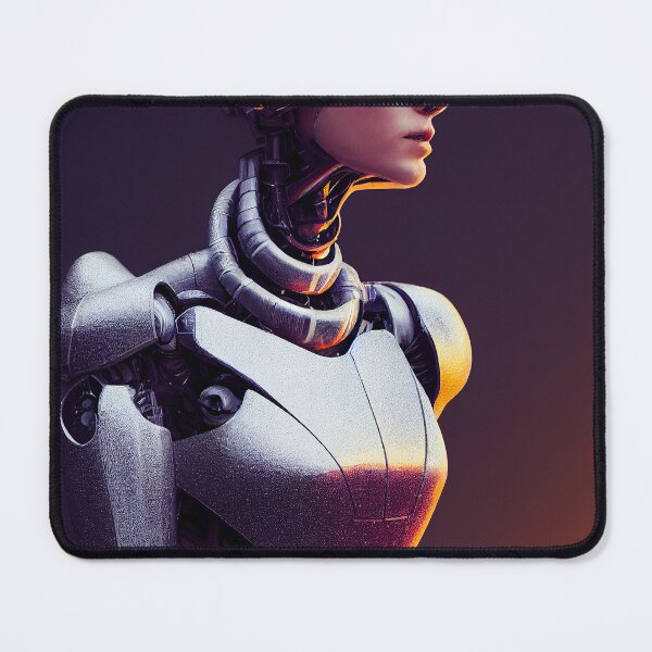 Item preview, Portrait of Futuristic Robot Girl designed and sold by Dreaming Pixels.