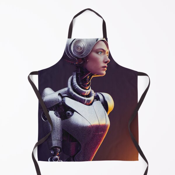 Item preview, Portrait of Futuristic Robot Girl designed and sold by Dreaming Pixels.