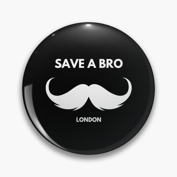 Item preview, Camiseta con bigote Save a Bro London inspirada en Moviember designed and sold by Wit-T-Merch.