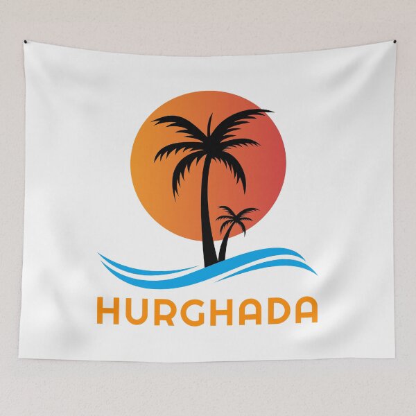 Item preview, Hurghada Egypt Sunset Palm Trees And Blue Sea Waves designed and sold by EgyptConnection.
