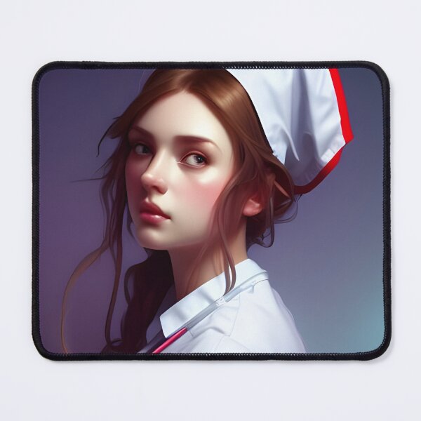 Item preview, Beautiful Brunette Vampire in Nurse Uniform Blue and Green designed and sold by Eliteijr.