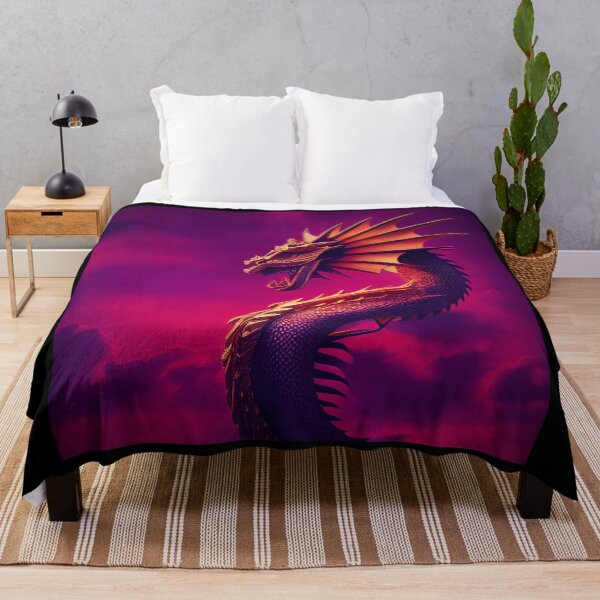 Item preview, Fierce Fantasy Dragon Against A Sunset Sky designed and sold by Cannabliss Shop.