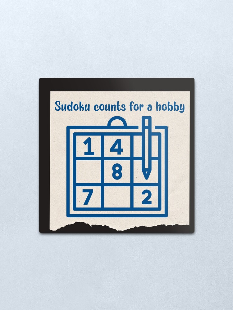 Sudoku Counts for a Hobby