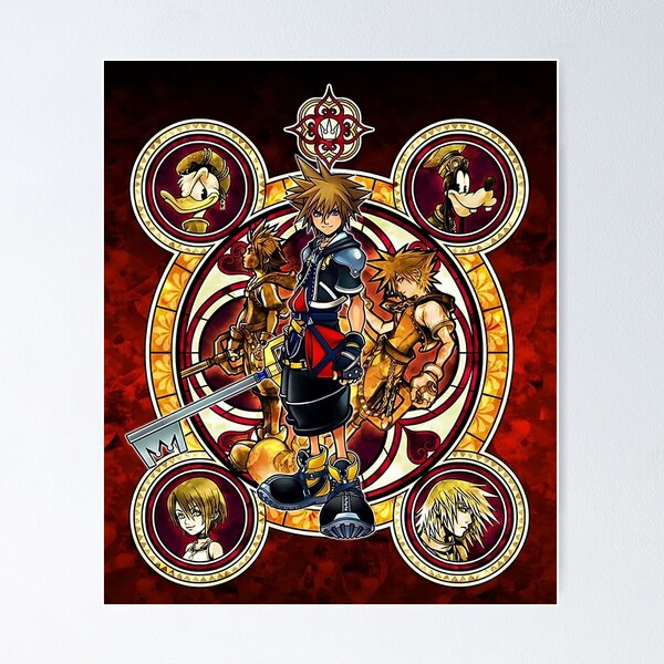 Kingdom Hearts Pattern Ver 2 Clock for Sale by MeMinch