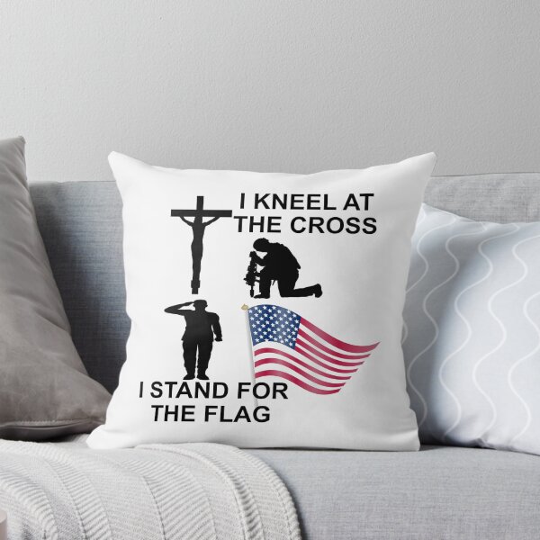 Item preview, SOLDIER: KNEEL AT CROSS - STAND FOR FLAG designed and sold by CalliopeSt.