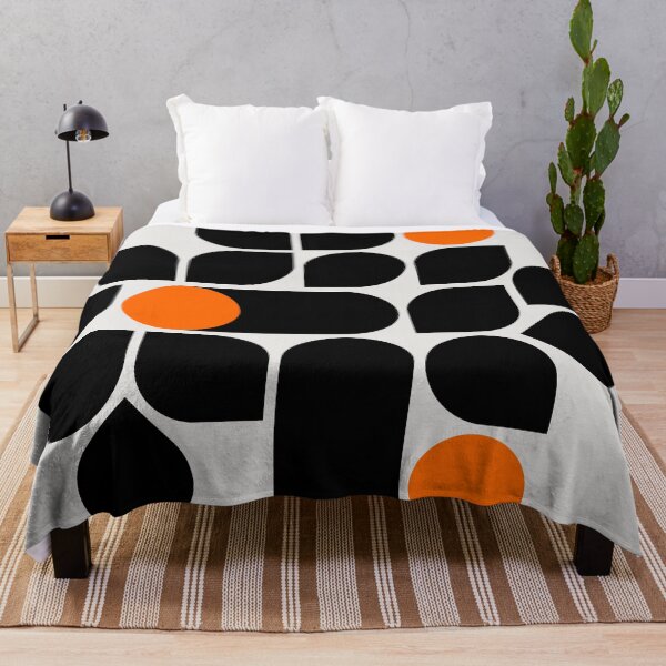 Item preview, Minimal Geometric Shapes 03 | Abstract Art Mid Century Bauhaus Inspired Orange Black designed and sold by MarleneCanto.