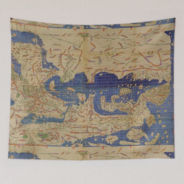 Item preview, Blue Vintage Old Map  designed and sold by monamooon.