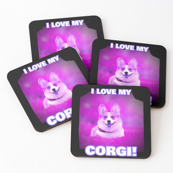 Item preview, I Love My Corgi! (Purple) designed and sold by NiftyTees.