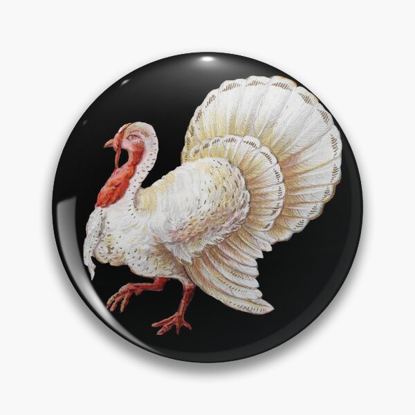 Item preview, White Thanksgiving Turkey Strutting its Feathers designed and sold by DelynCreates.