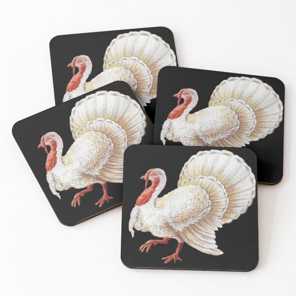 Item preview, White Thanksgiving Turkey Strutting its Feathers designed and sold by DelynCreates.