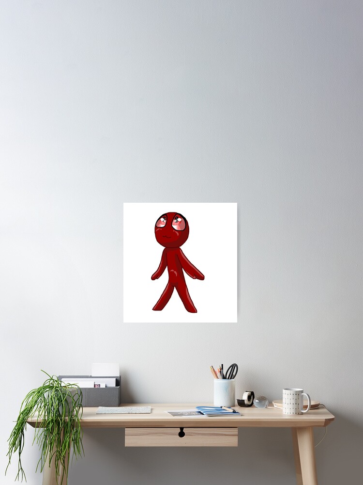 Chibi Red (Rainbow Friends) Poster for Sale by Deception The Shadow Dragon