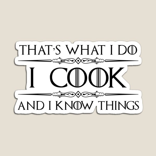 Cooking Gifts for Cooks & Chefs - I Cook and I Know Things Funny Gift Ideas  for Chef & Cooking Lovers Whether Restaurant of Home Cooker Zipper Pouch  for Sale by merkraht