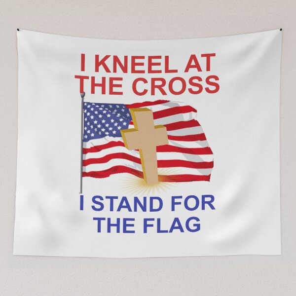 Item preview, KNEEL AT CROSS - STAND FOR FLAG designed and sold by CalliopeSt.