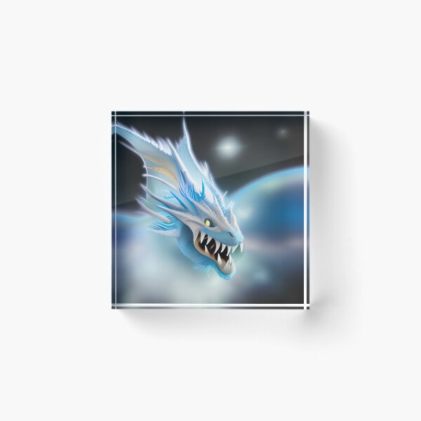 Item preview, Ice Dragon in Outer Space designed and sold by dragynrain.