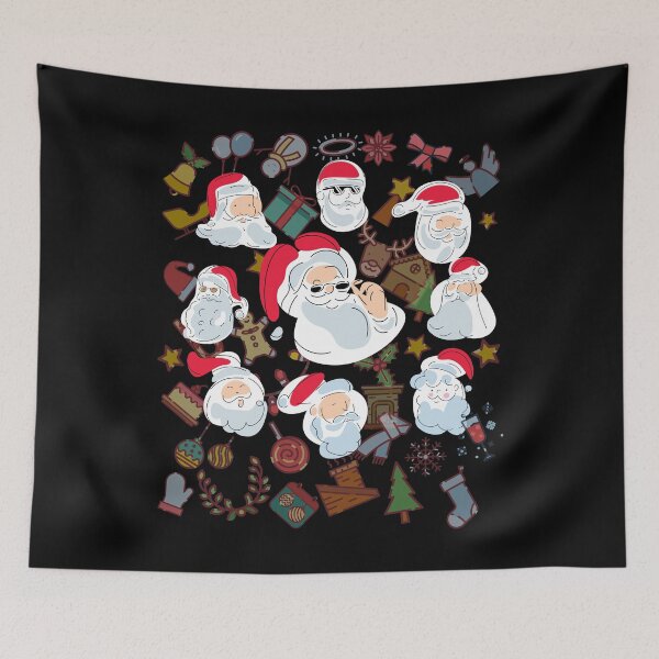 Item preview, Doodle Santa Portraits with a Christmas Theme Santa Squad designed and sold by hadkhanong.