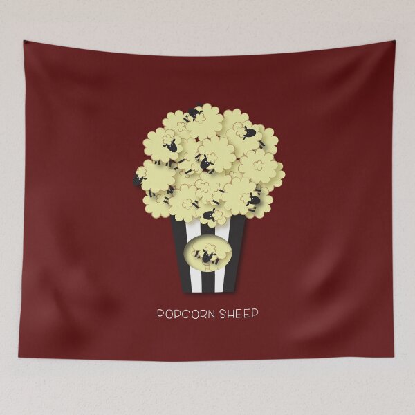Item preview, Popcorn Sheep Red designed and sold by Chozie Designs.