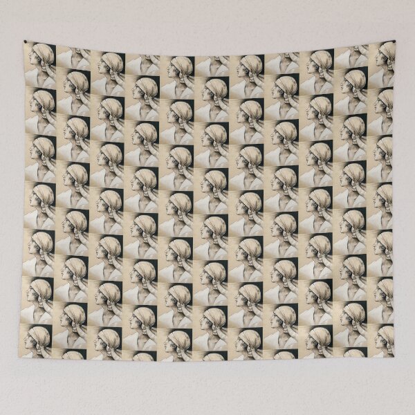 Item preview, Vintage Girl in Scarf designed and sold by tanyanevin.