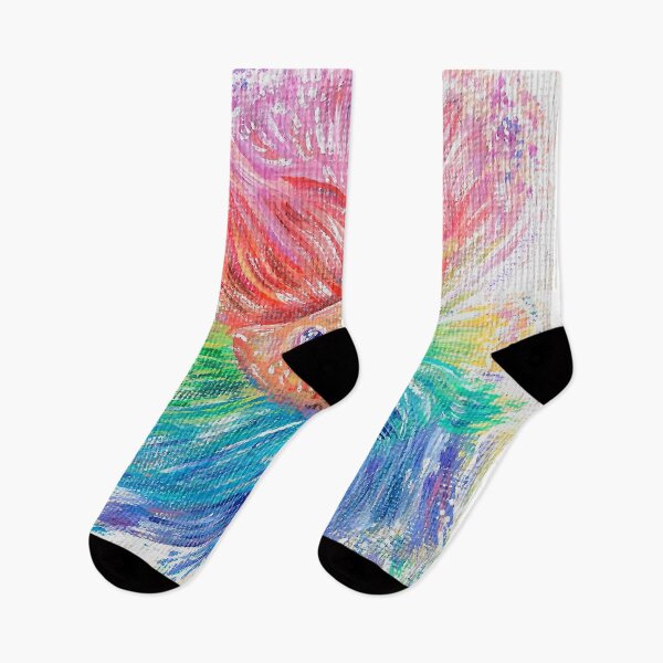 Item preview, Rainbow Tie-Dye Betta Fish Painting designed and sold by @dollyboyxoxo.