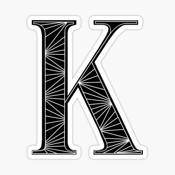 "Geometric K" Sticker for Sale by lezell Redbubble