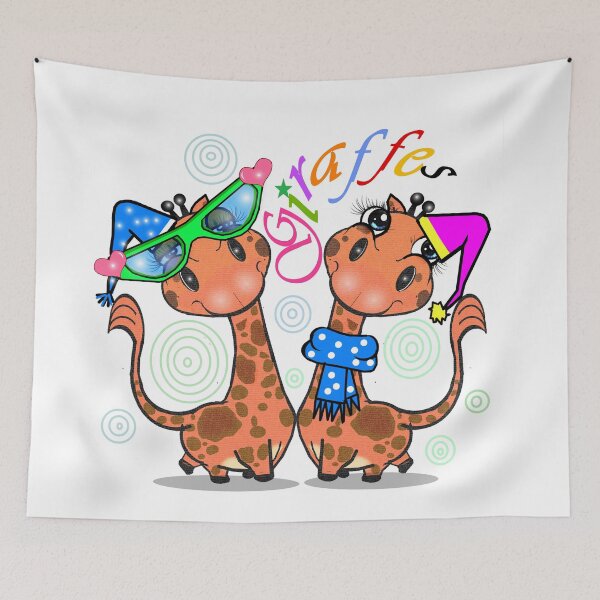 Item preview, Giraffes - season's greetings  designed and sold by Shirley cute art .