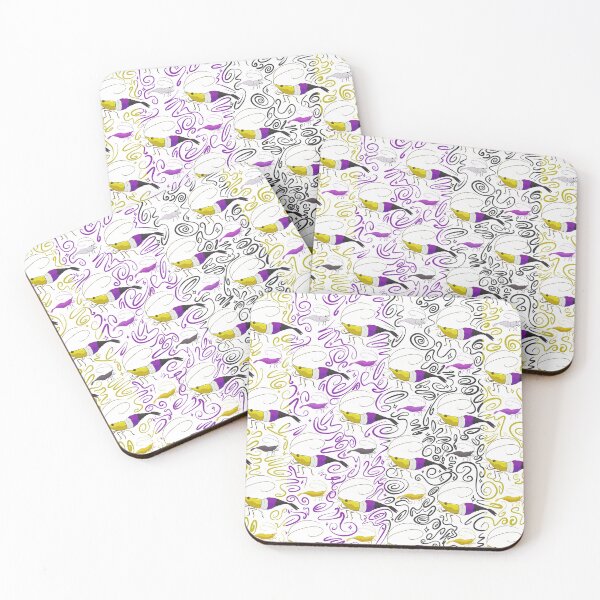 Item preview, Tiling Yellow, Purple, and Black Nonbinary Neocaridina Freshwater Shrimp designed and sold by SnowAfterFyre.
