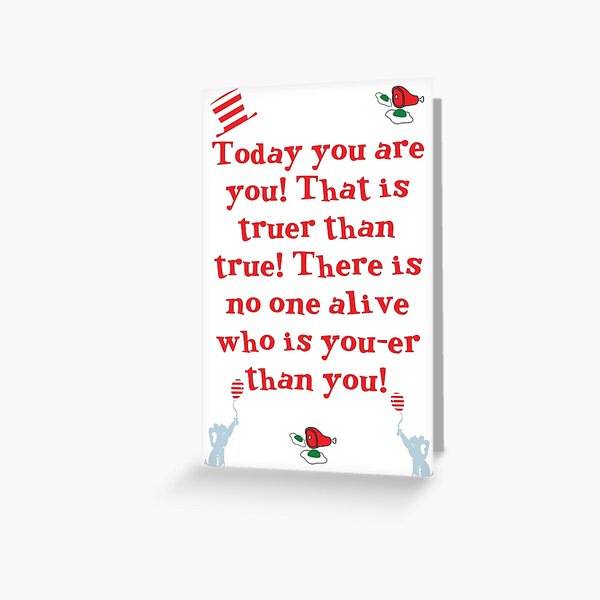 Item preview, Dr Seuss quote: Today you are you! designed and sold by JoyOfHopeStore.