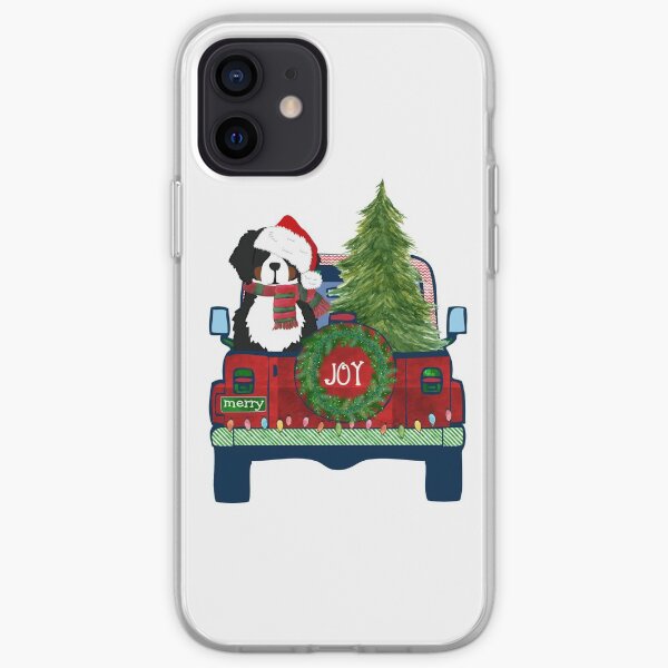 Cute Bernese Mt Dog Christmas Jeep Berner Puppy iPhone Soft Case