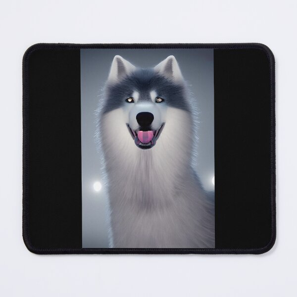 Item preview, White Samoyed dog portrait - neon light #2 designed and sold by supeart.