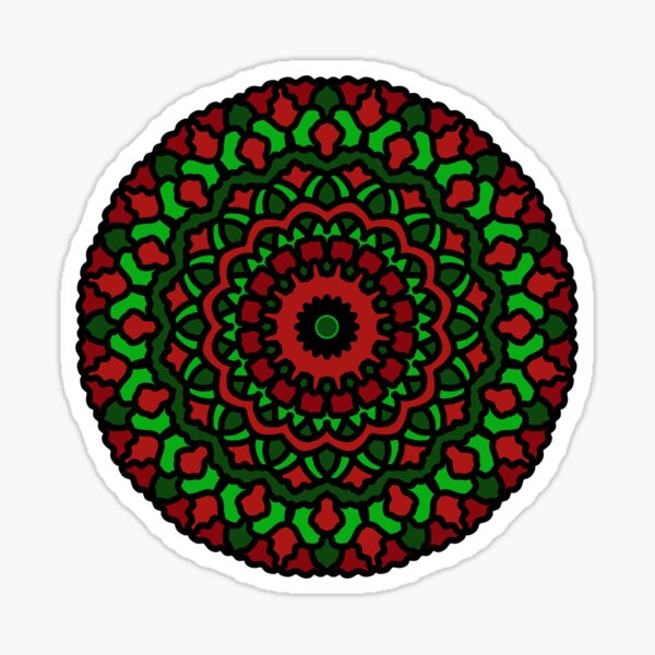 Item preview, Red and green Mandala designed and sold by LLC-Designs.