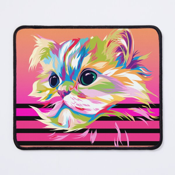 Item preview, Colorful Pop Art Cat Shirt Retro Sunset designed and sold by HoneyHue.