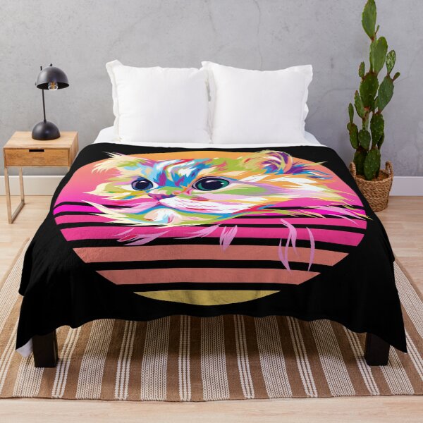 Artikelvorschau, Buntes Pop-Art-Katzen-Hemd Retro Sonnenuntergang entworfen und verkauft von HoneyHue.