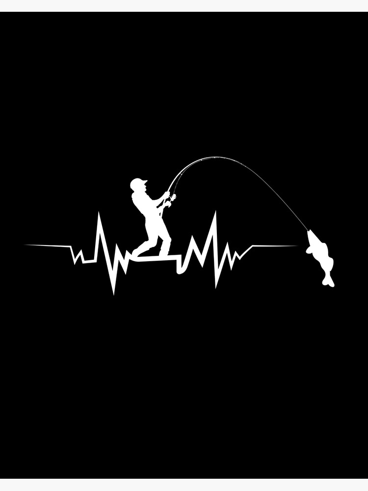 Fishing Heartbeat Cool Beat T-Shirt Great Gift For Fisherman Art Board  Print for Sale by suvil