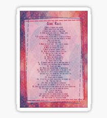 Gibb's Rules NCIS Sticker