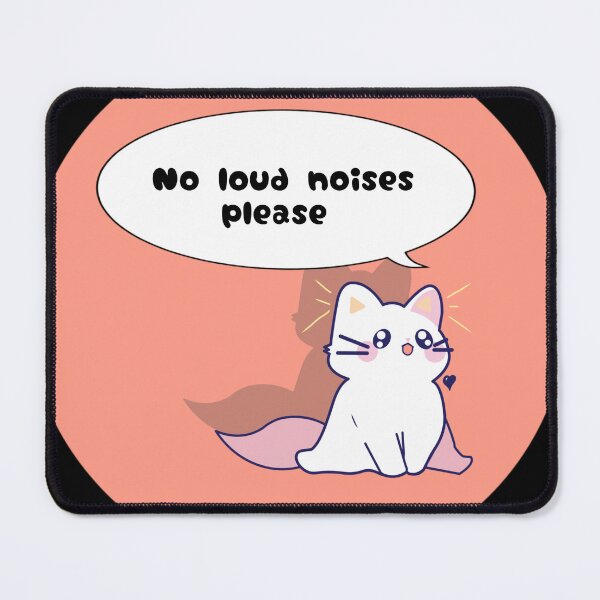 Item preview, No Loud Noises disability awareness cute cat designed and sold by ArtRarities.
