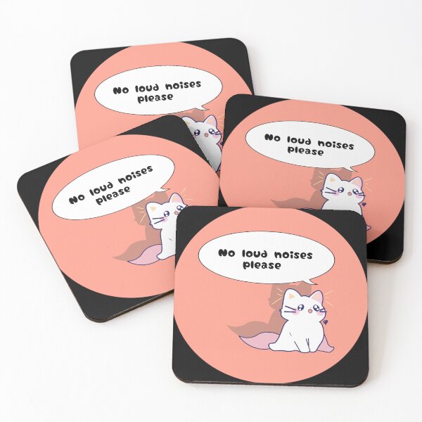 Item preview, No Loud Noises disability awareness cute cat designed and sold by ArtRarities.