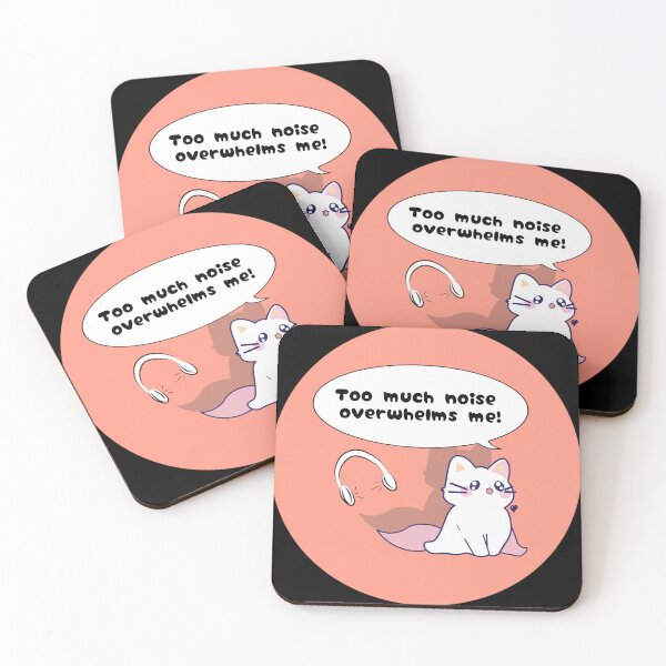 Item preview, Noise Sensitivity disability awareness cute cat designed and sold by ArtRarities.