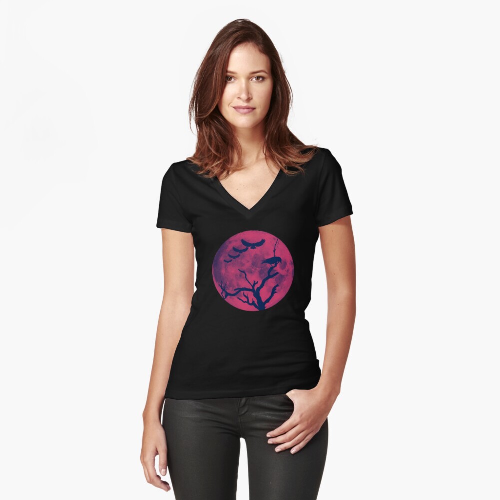 Item preview, Fitted V-Neck T-Shirt designed and sold by zubiaqureshi.