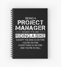 Cuaderno de espiral Ser un gerente de proyecto es como andar en bicicleta