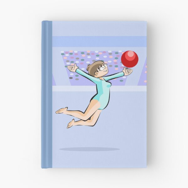 Item preview, Artistic gymnastic girl jumping with ball in the International Games designed and sold by DibuHumor.