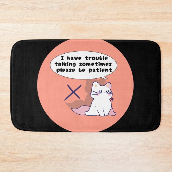 Item preview, Speaking disability awareness cute cat designed and sold by ArtRarities.