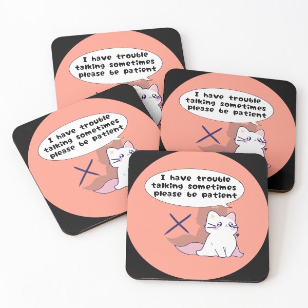 Item preview, Speaking disability awareness cute cat designed and sold by ArtRarities.