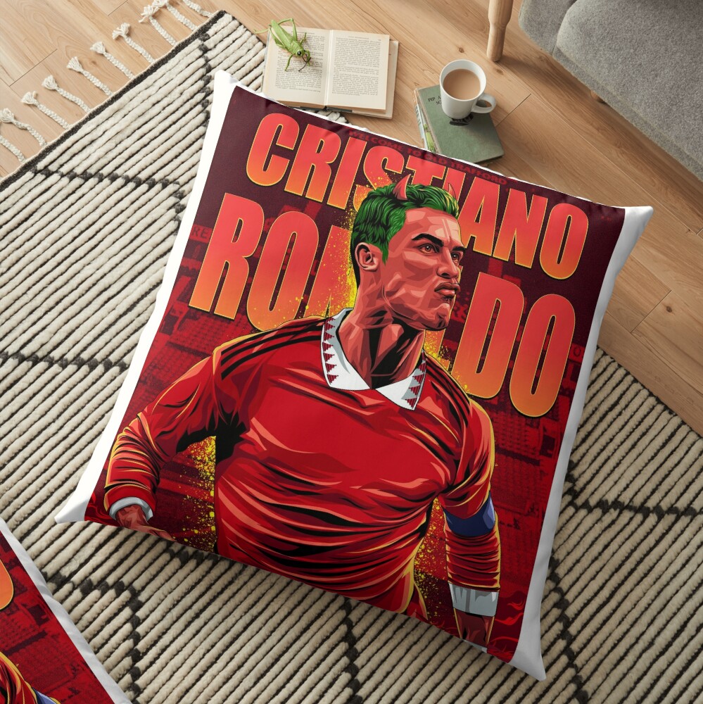 Cristiano Ronaldo Fantasy Illustration Floor Pillow