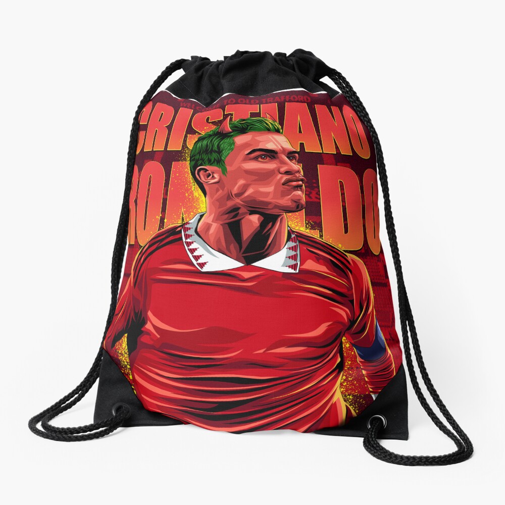 Cristiano Ronaldo Fantasy Illustration Drawstring Bag