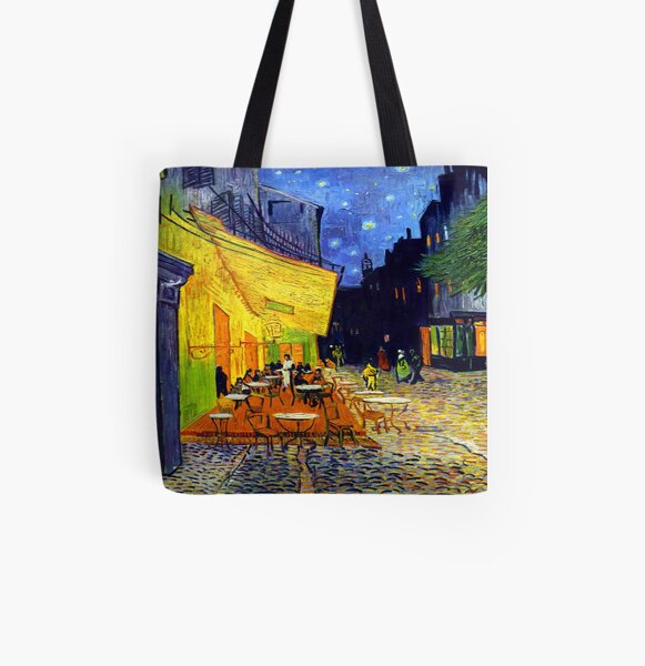 Cafe Terrace at Night - Van Gogh All Over Print Tote Bag