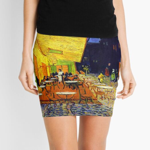 Cafe Terrace at Night - Van Gogh Mini Skirt