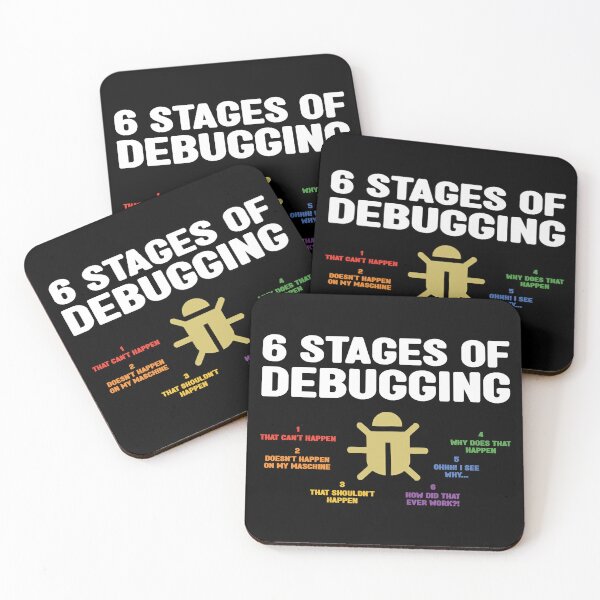 Item preview, 6 Stages Of Debugging Programming Developer designed and sold by artsyfashion.
