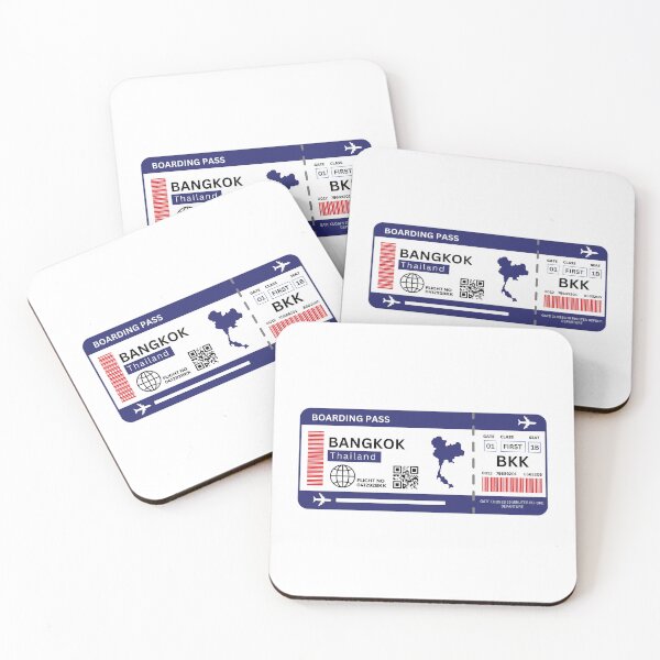 Item preview, Bangkok Flight Ticket Boarding Pass Travel designed and sold by Supra Designs.
