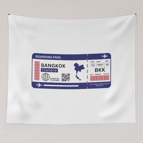 Item preview, Bangkok Flight Ticket Boarding Pass Travel designed and sold by Supra Designs.