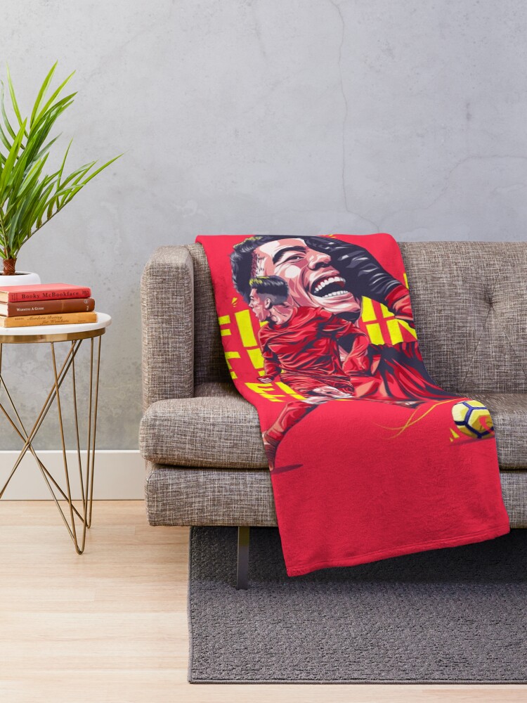Alternate view of Roberto Firmino Liverpool Throw Blanket